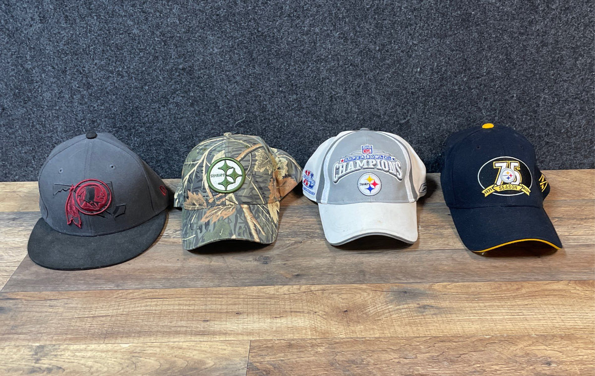 Lot 4 NFL Hats Reebok Pittsburgh Steelers Super Bowl XL New Era One Size