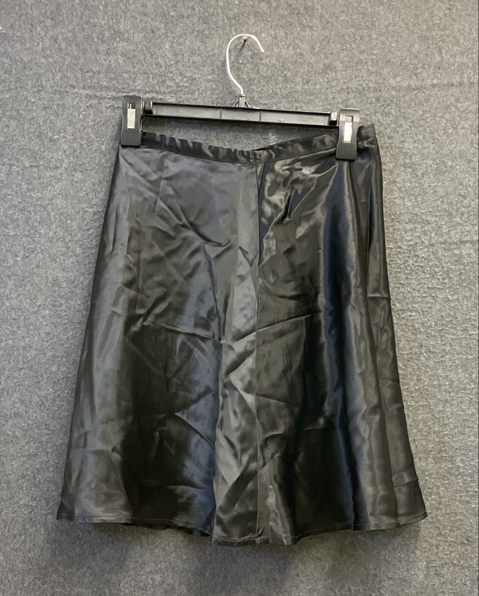 Melissa Lawrence Women's Skirts Lot 2 Black Cream Vintage 90s Satin A-Line Sz 6