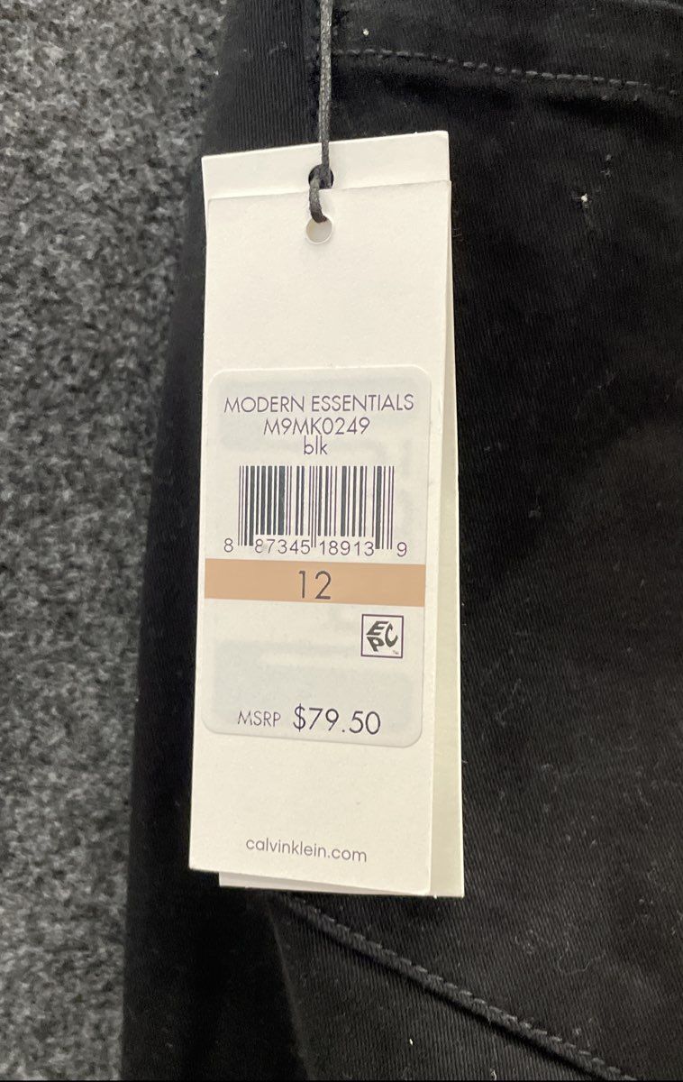 Calvin Klein Women's Modern Essentials Pants Black Size 12 NWT