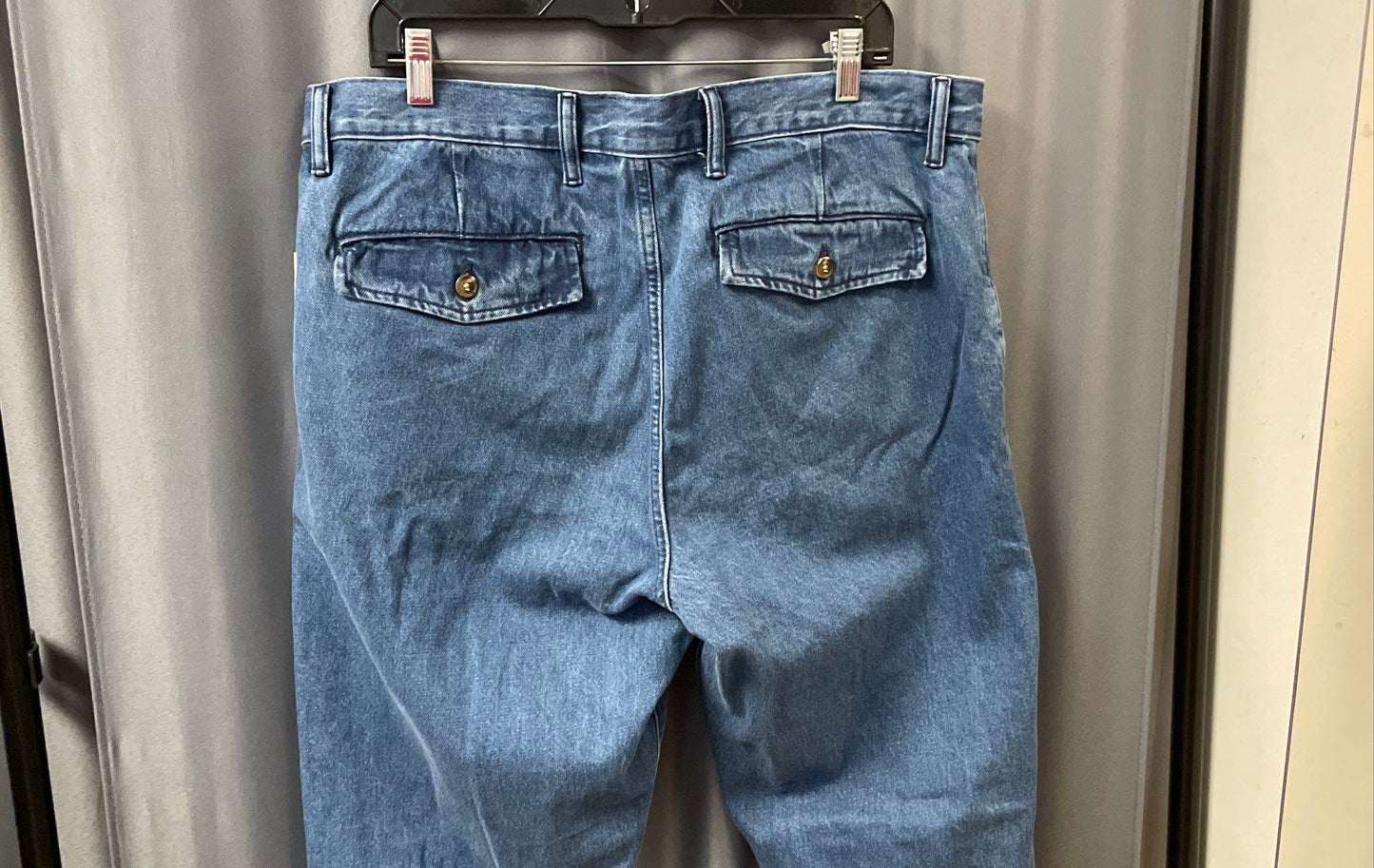 Gap Men's Blue Straight Leg Denim Chino Jeans Flap Back Pockets Sz 36x32 NWT