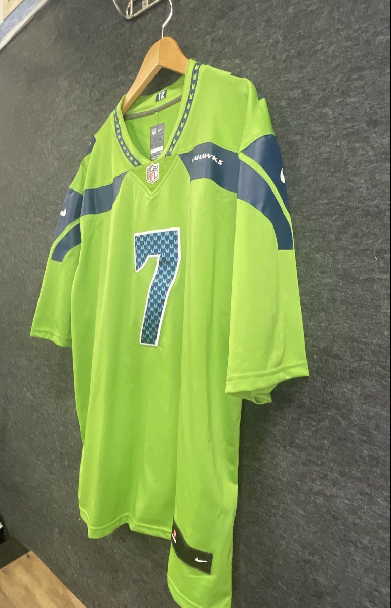 Nike Men's Seattle Seahawks Geno Smith #7 Action Green Jersey Sz 3XL