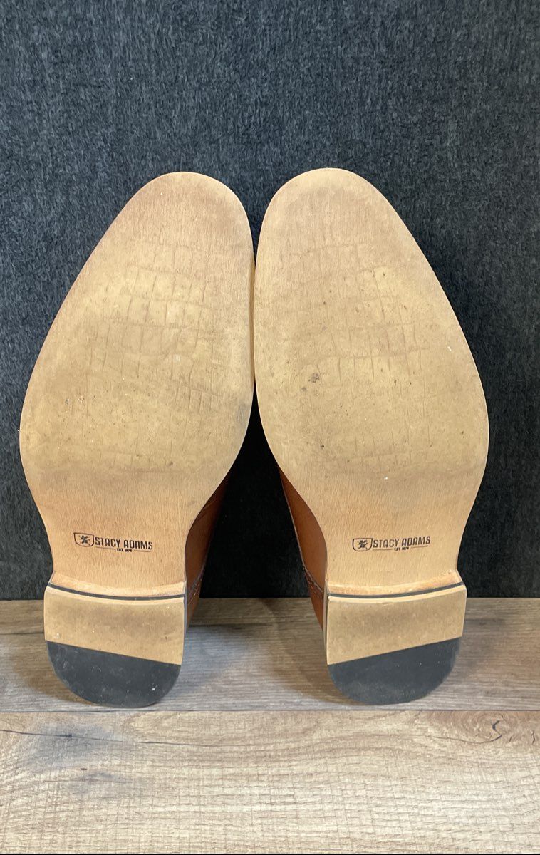 Stacy Adams Dickinson Cognac Brown Cap Toe Derby Dress Shoes Men's Size 12M
