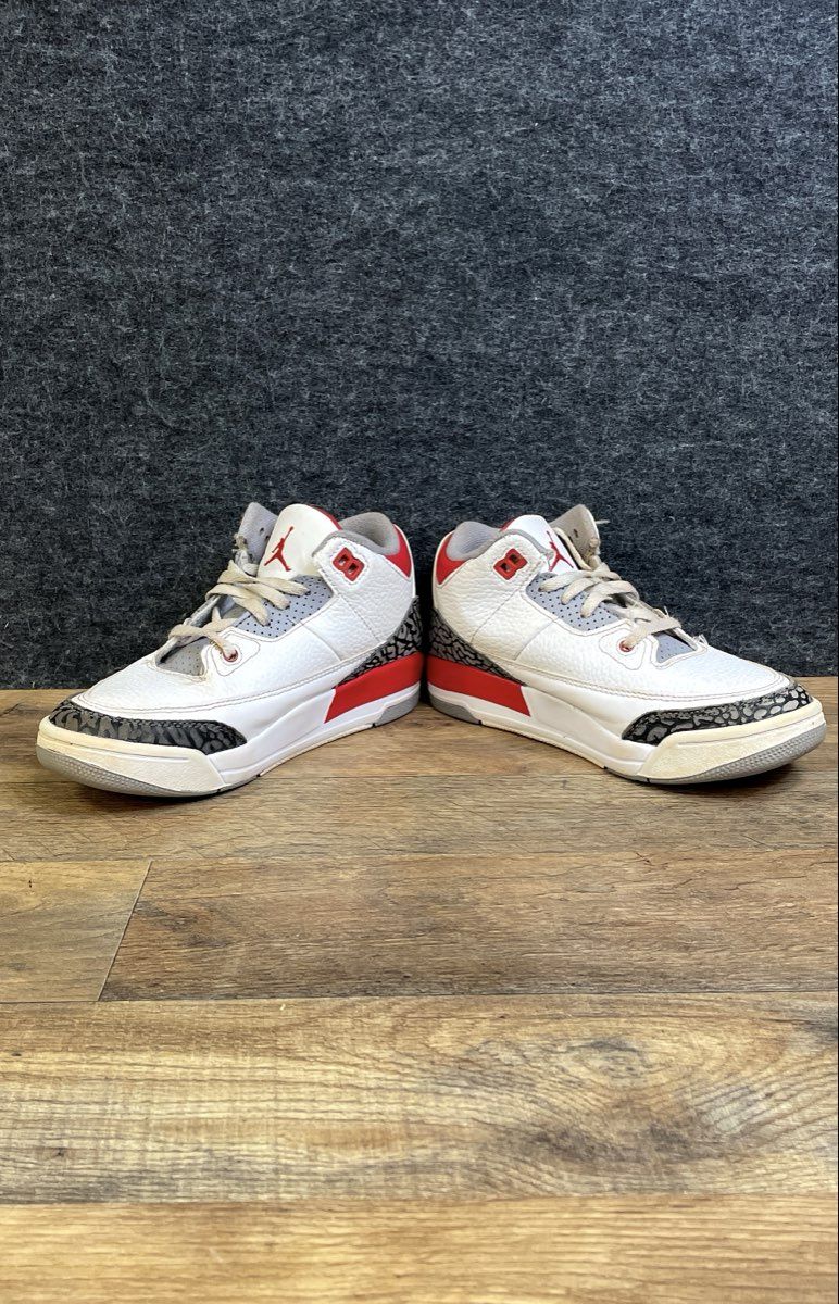 Nike Air Jordan 3 Retro Fire Red White Black Toddler Sneakers Size 13.5C