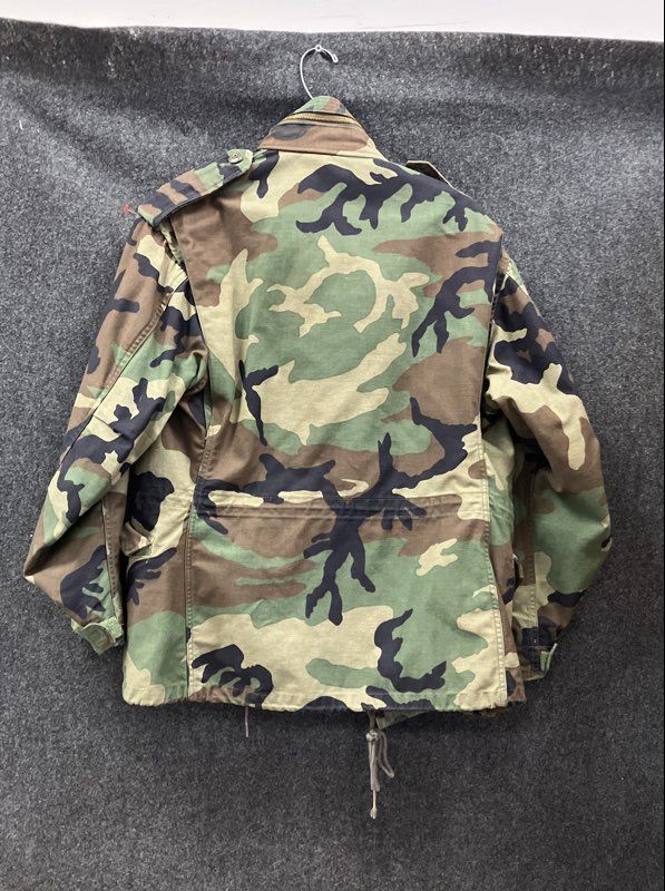 Vintage 1984 US Army M-65 Field Jacket Woodland Camo Small X-Short USA Made