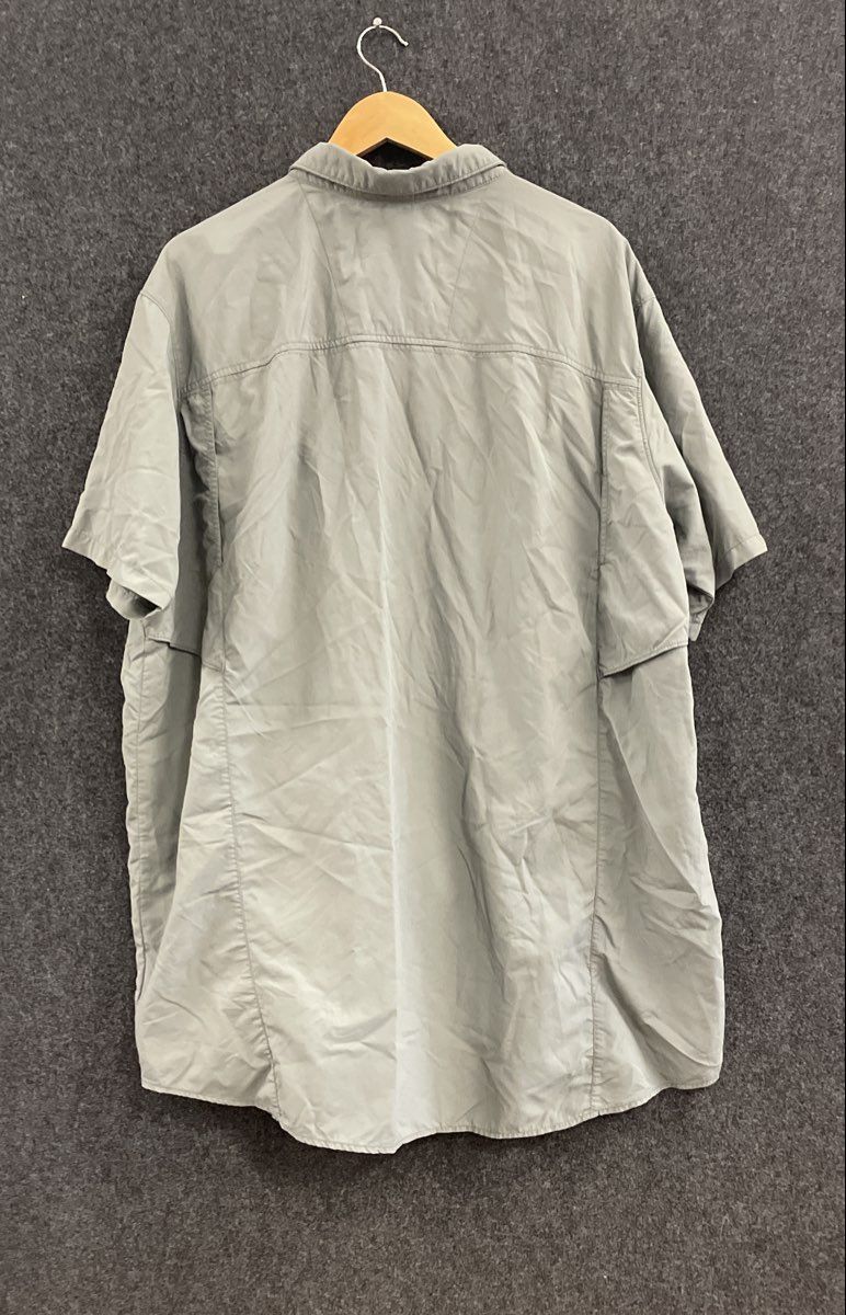 Columbia Men's Gray Short Sleeve Button Down Fishing Hiking Shirt Size 3XT