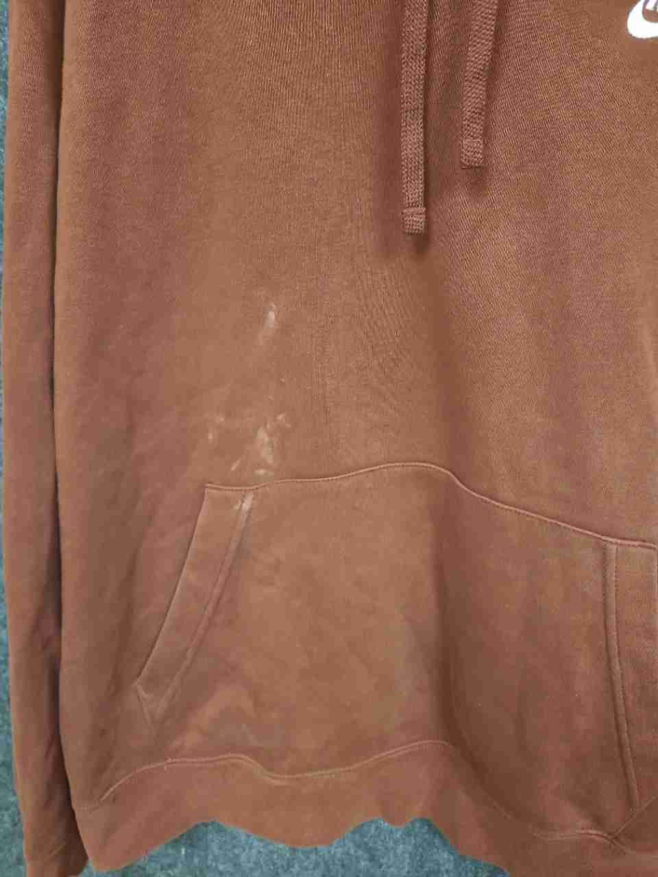 Nike Men's Pullover Hoodie Rust Brown Club Fleece Embroidered Logo Sz XL Tall