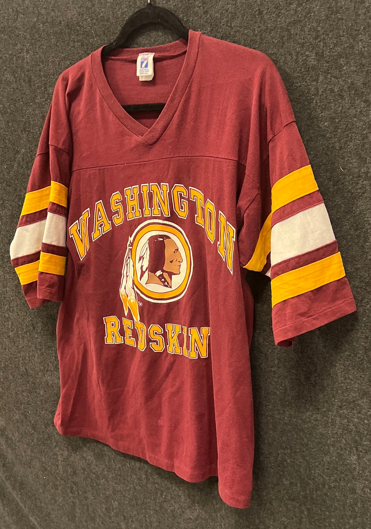 Vintage 80s Washington Redskins Jersey T-Shirt Single Stitch Logo 7 Sz XL