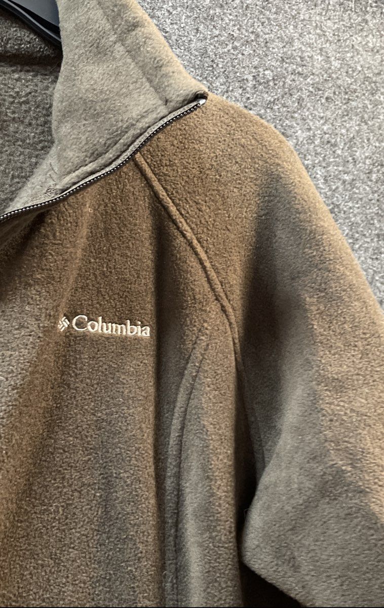 Columbia Women's Benton Springs Brown Full Zip Fleece Jacket Mock Neck Sz XL