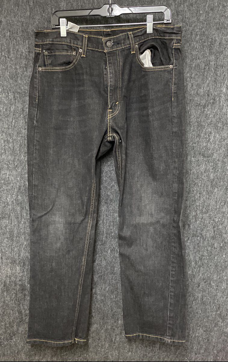 Levi's Men's 505 Regular Fit Jeans Dark Indigo Wash Straight Leg Sz 36x30
