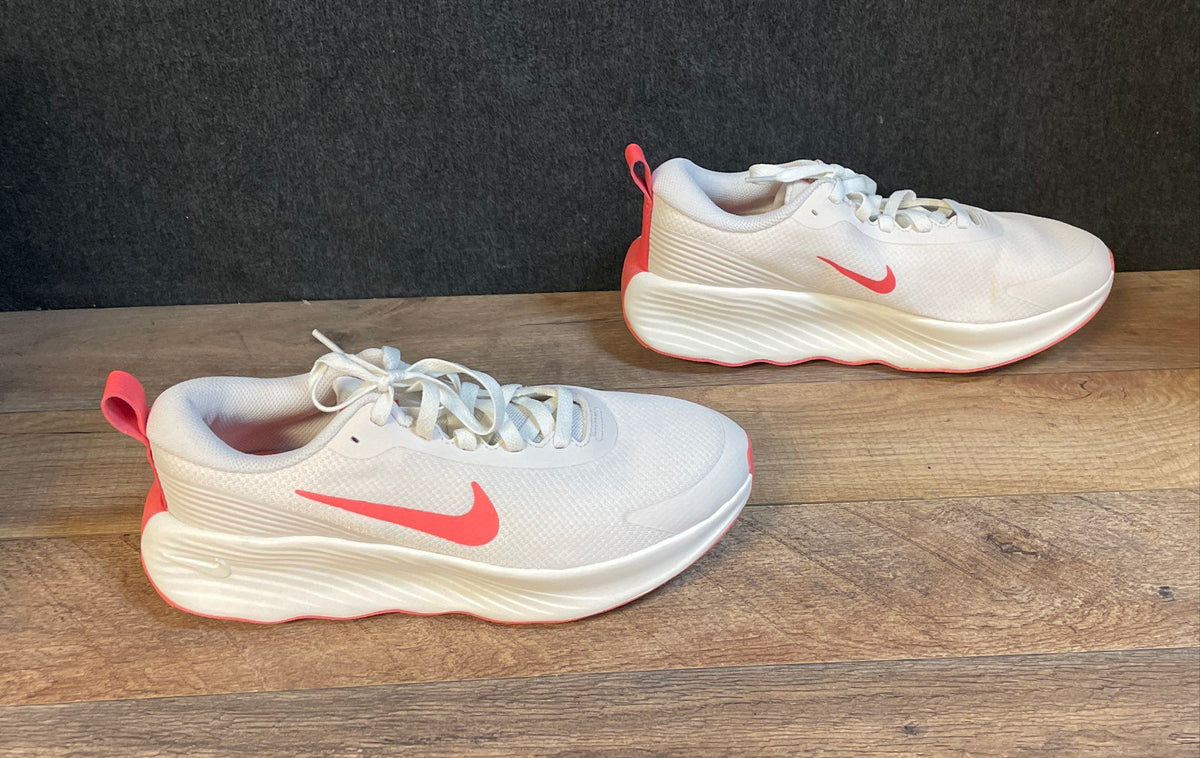Nike Motiva White Bright Crimson Pink Walking Running Shoes Women's Size 9.5