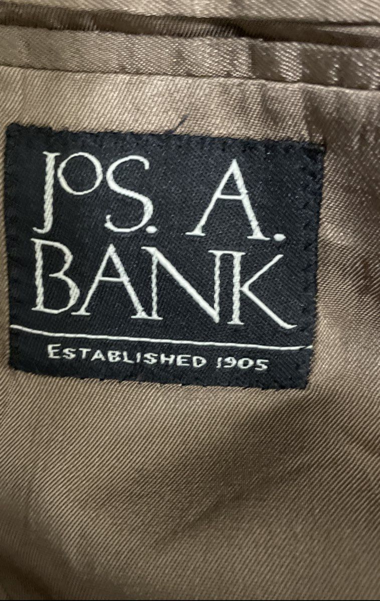 Jos. A. Bank Men's Tan Beige Windowpane Wool Cashmere Blazer Sport Coat Sz 46L