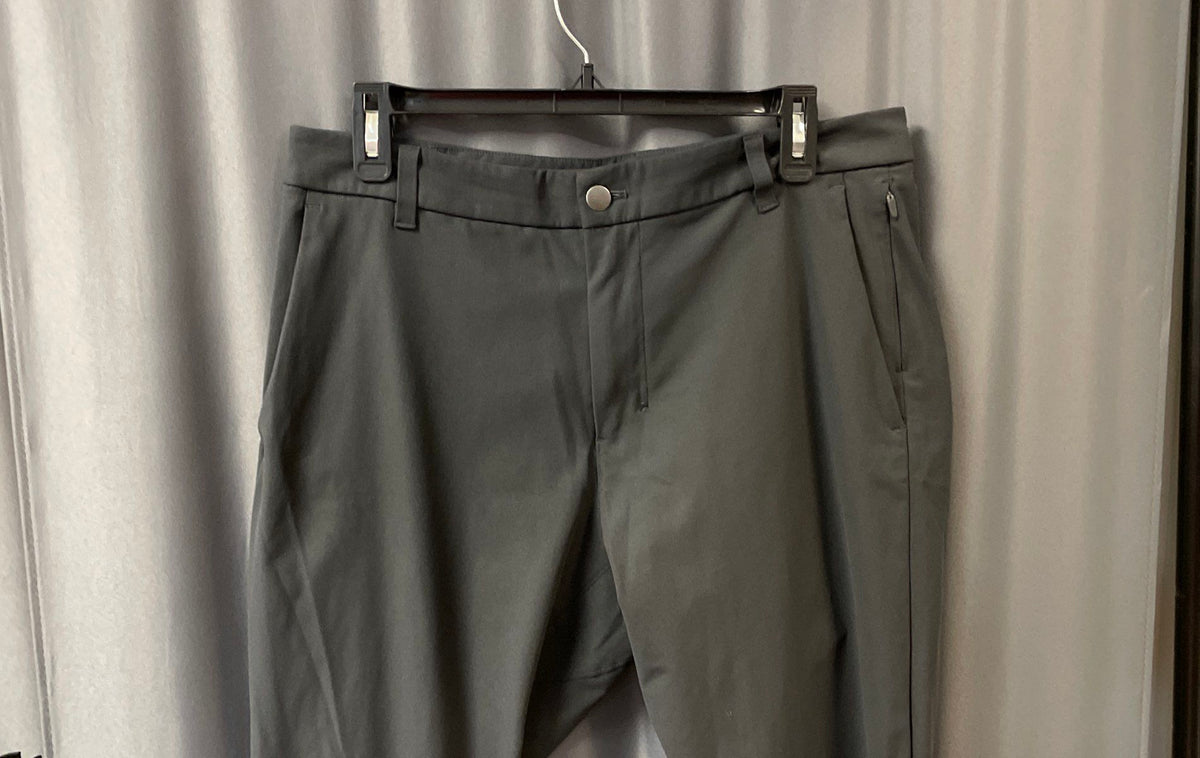 Lululemon Men's Commission Slim Fit Pants Gray Warpstreme Technical Sz 34