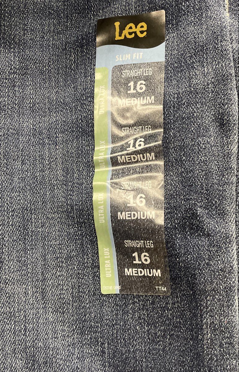 Lee Women's Blue Celestial Ultra Lux Denim Slim Fit Straight Leg Jeans Sz 16 NWT