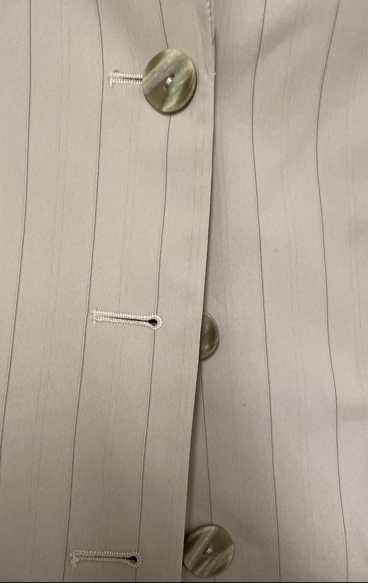 Le Suit Women's Beige Pinstripe Single Breasted Blazer Sz 10P
