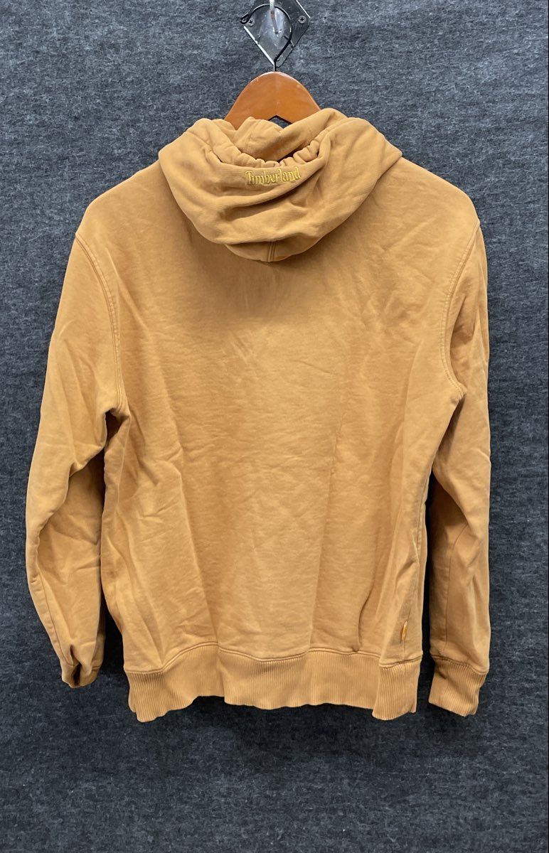 Timberland Men's Wheat Brown Regular Fit Embroidered Logo Fleece Hoodie Sz S