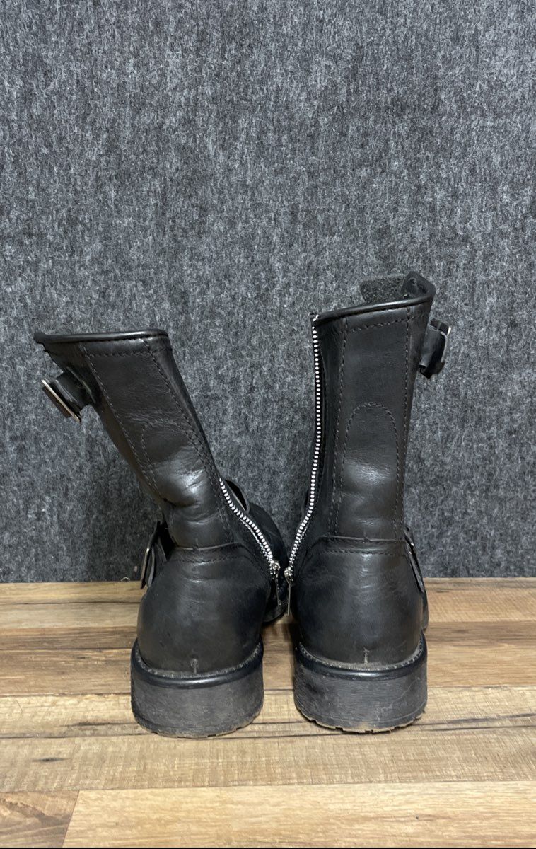Harley-Davidson D83765 Black Leather Motorcycle Riding Boots Women's Size 7.5