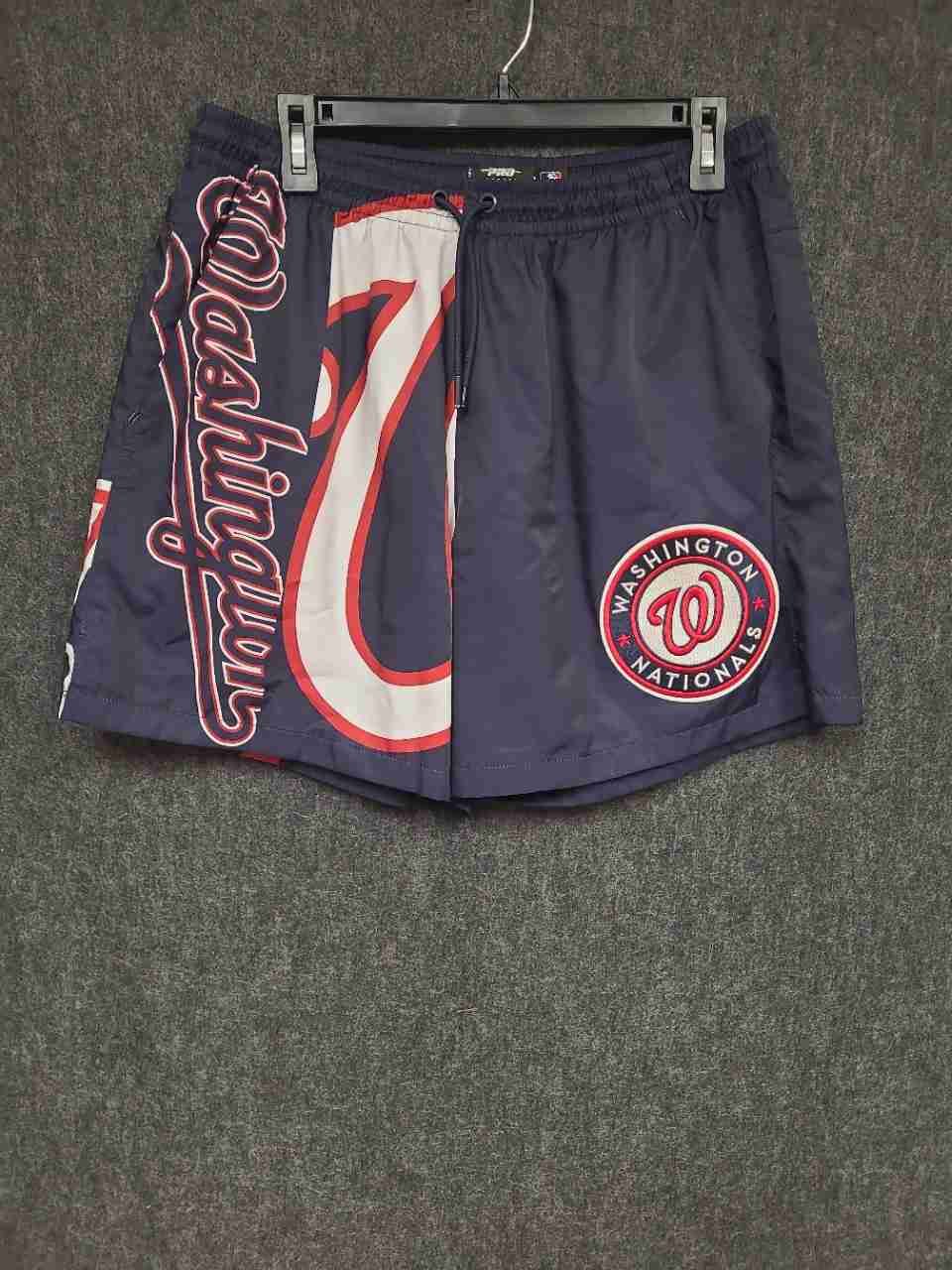Pro Standard Men's MLB Washington Nationals Navy Luxury Athletic Shorts Sz L