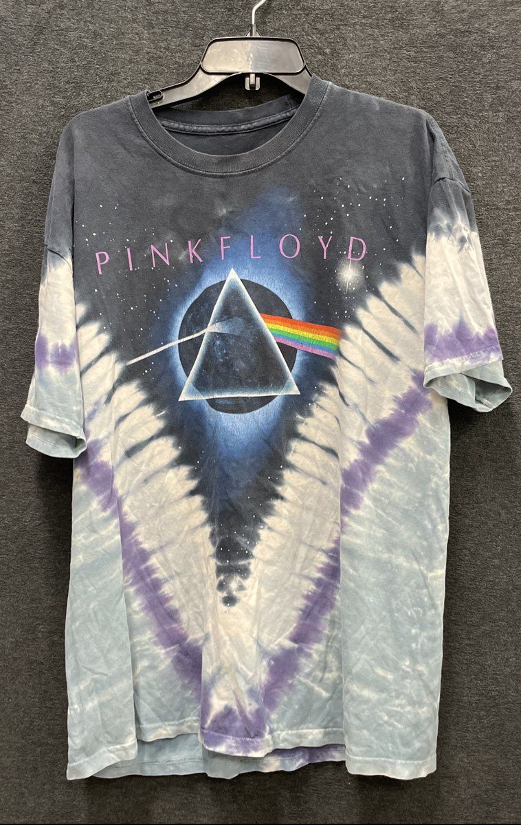 Pink Floyd Dark Side of the Moon T-Shirt Reprint Liquid Blue Sz M