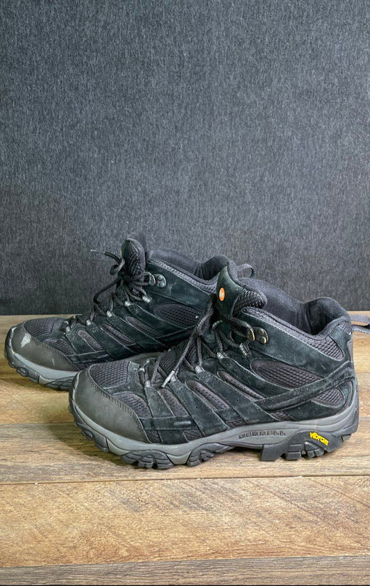 Merrell Moab 2 Vent Black Suede Mesh Mid Hiking Boots Men's Size 10.5 W