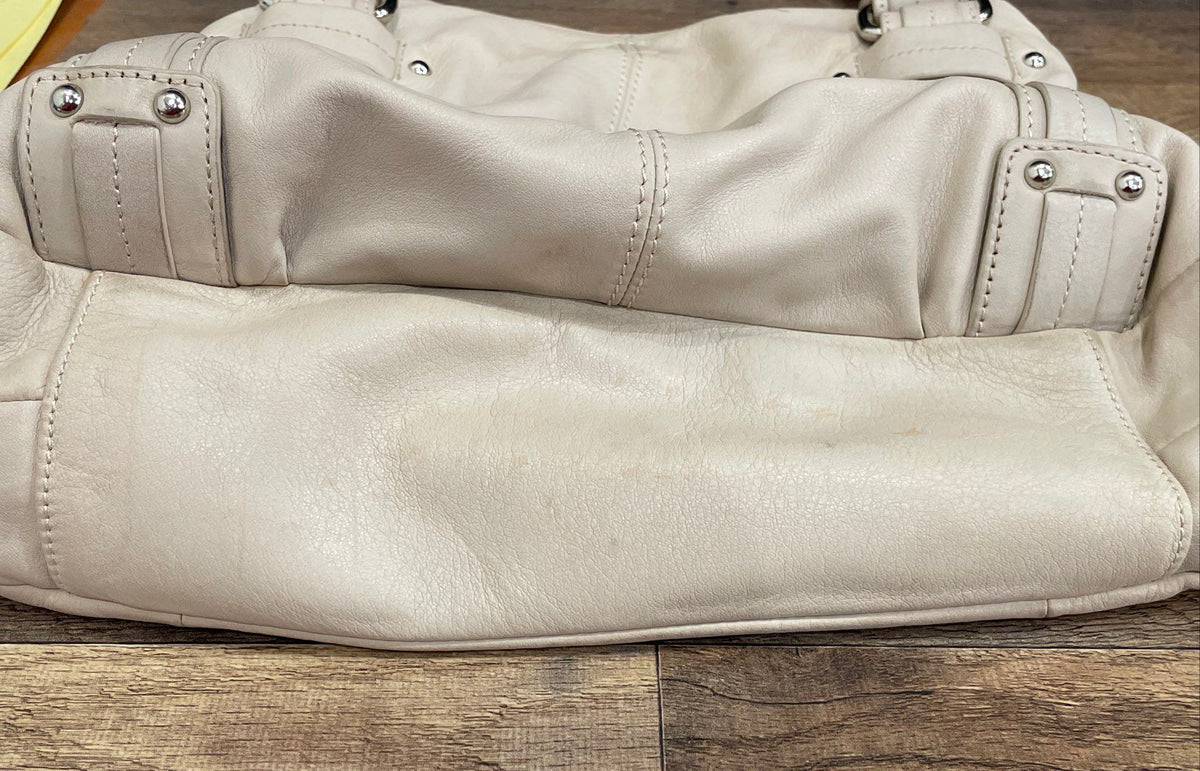 Tignanello White Leather 20th Anniversary Shoulder Bag Hobo Purse