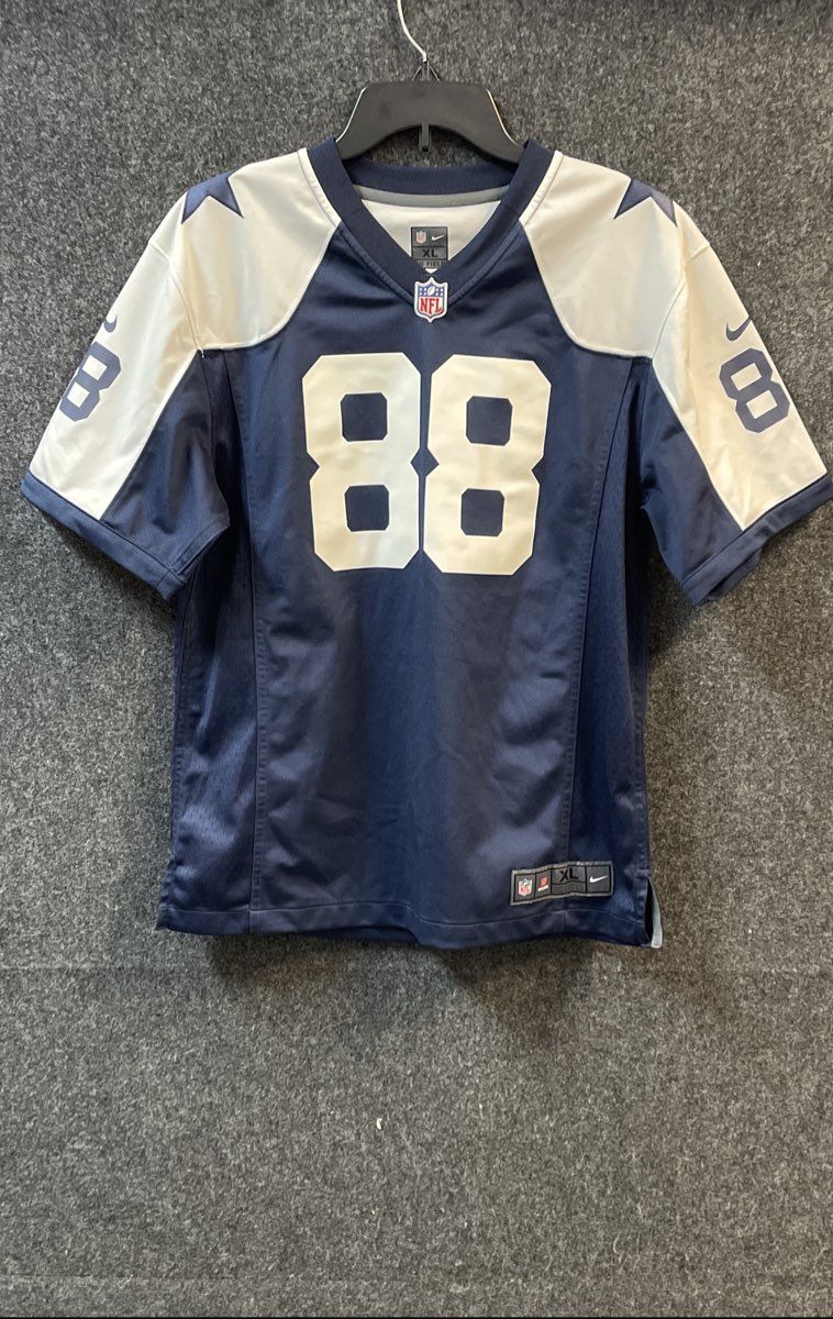 Nike Boys Dallas Cowboys Dez Bryant 88 On Field Football Jersey Navy Sz XL 18/20