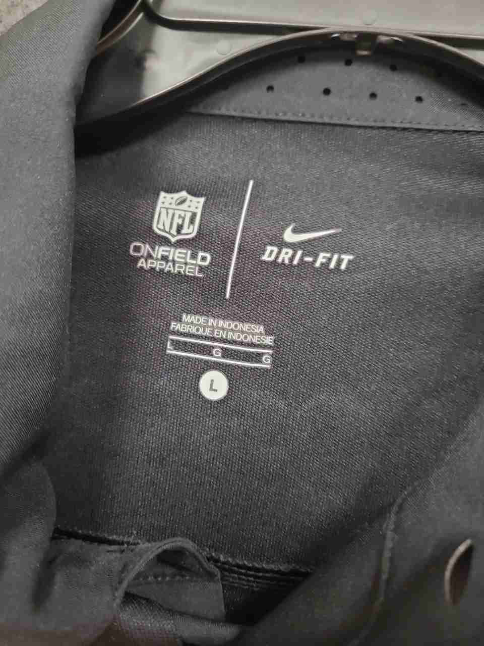 Nike Men's Washington Redskins NFL On-Field Dri-Fit Black Polo Shirt Sz L