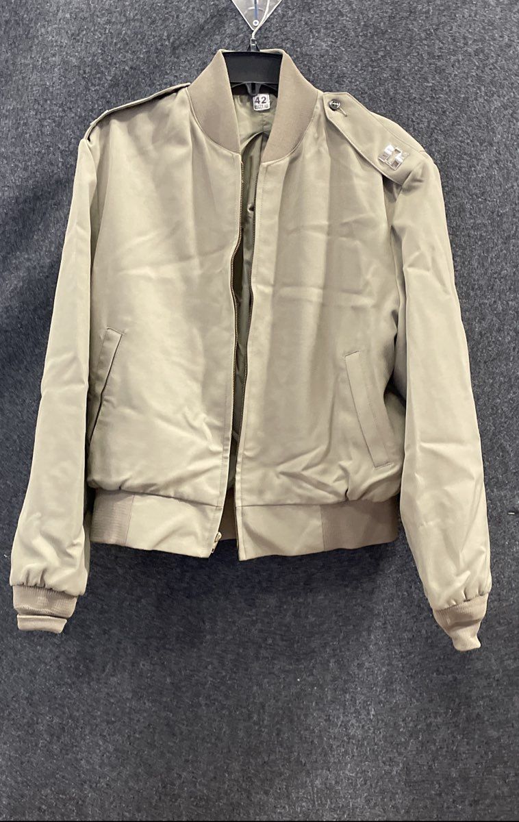 Vintage 90s The Marine Shop Men's Grey USMC Service Tanker Jacket Sz 42 Regular