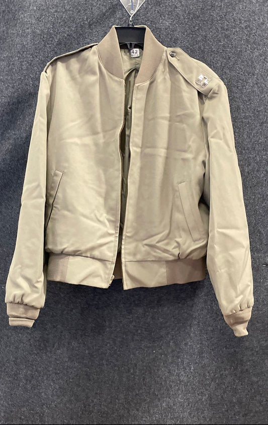 Vintage 90s The Marine Shop Men's Grey USMC Service Tanker Jacket Sz 42 Regular