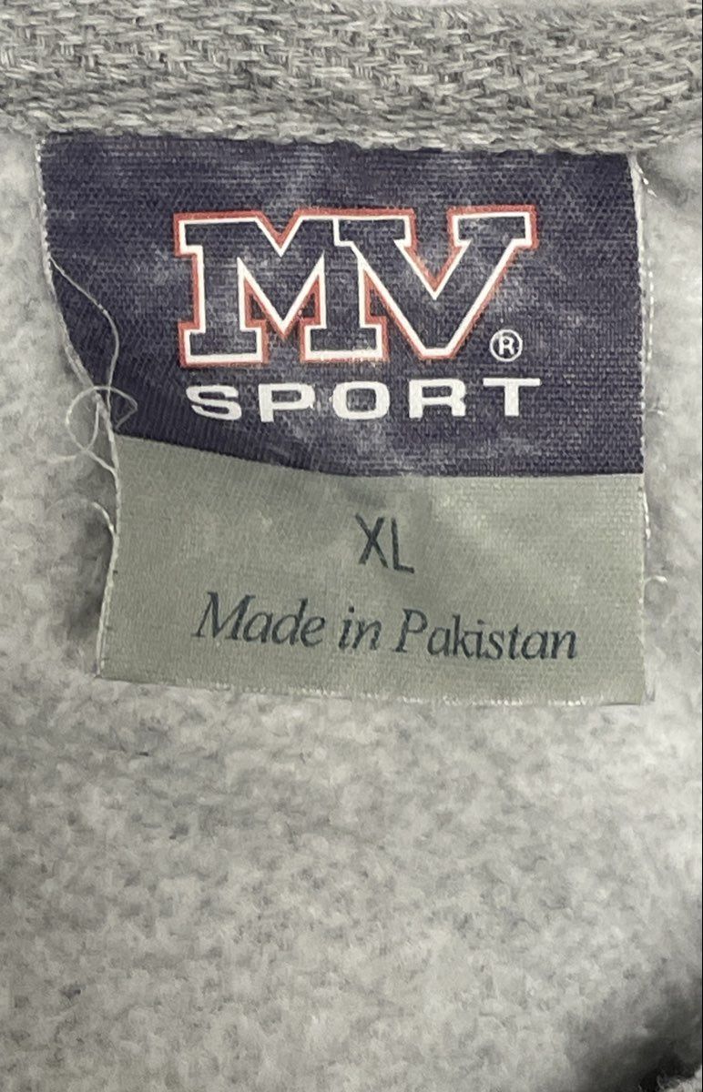 MV Sport Men's Gray White Colorblock FRDI Graphic Hoodie Sweatshirt Sz XL