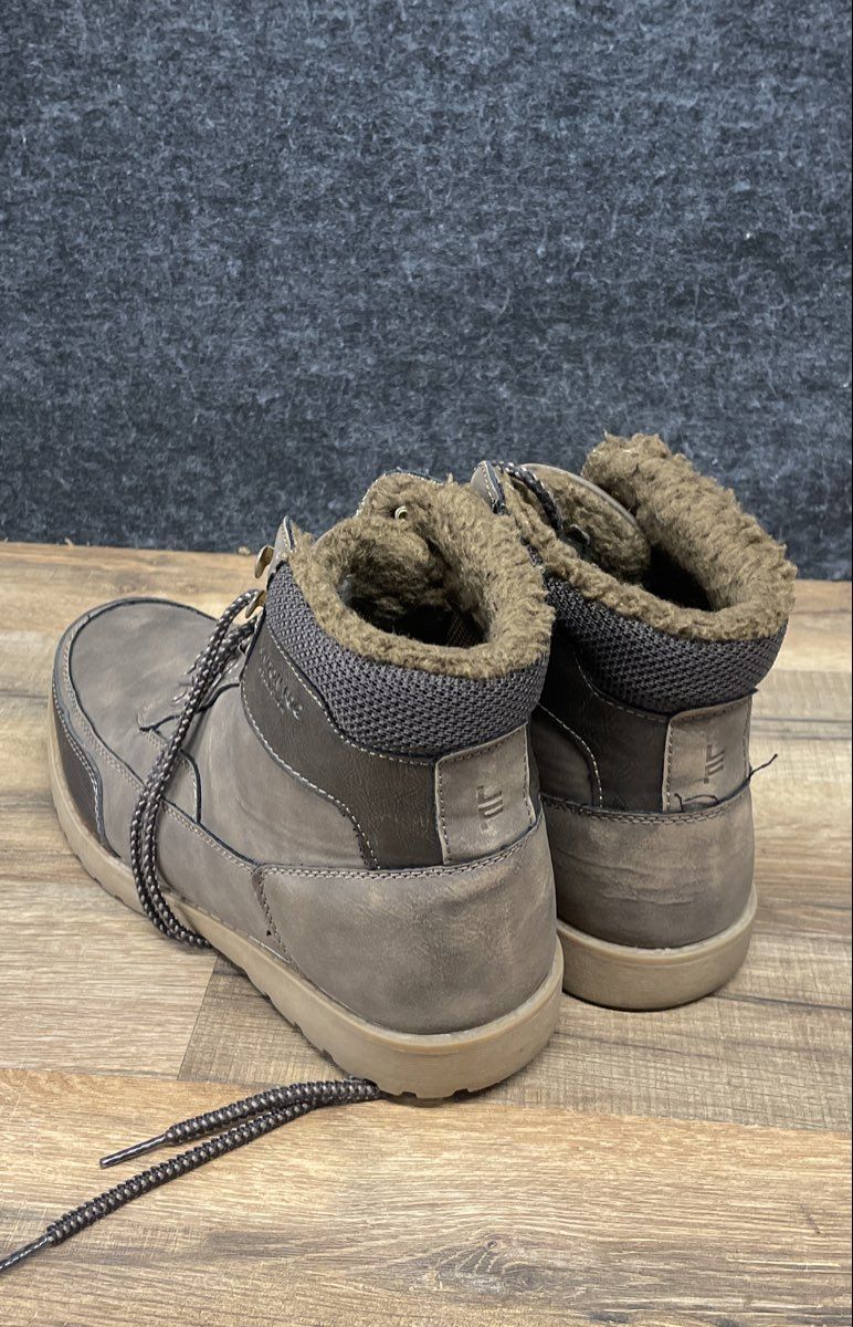 London Fog Thames Brown Faux Fur Lined Winter Hiking Boots Size 9.5