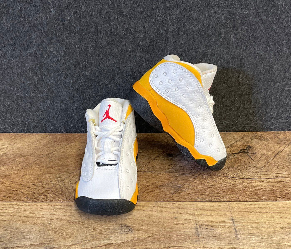 Nike Air Jordan 13 Retro Del Sol White Yellow Toddler Shoes Size 4C