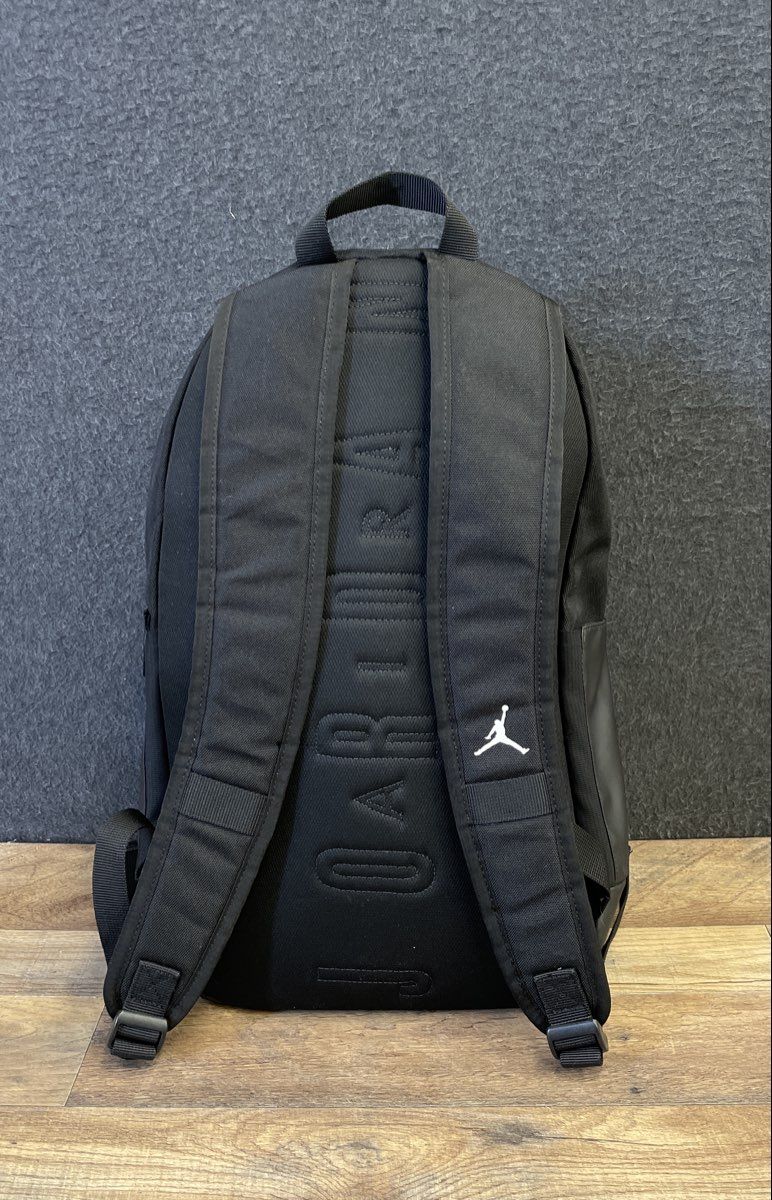 Jordan Black Large Jumpman Logo Padded Backpack School Bag Bookbag