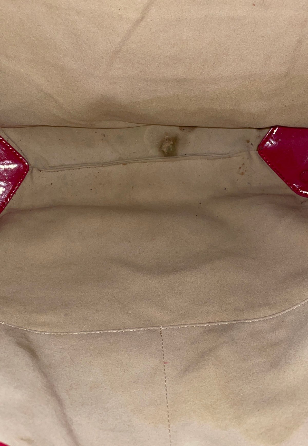 Michael Kors Red Embossed Neoprene MK Logo Tote Bag Patent Trim