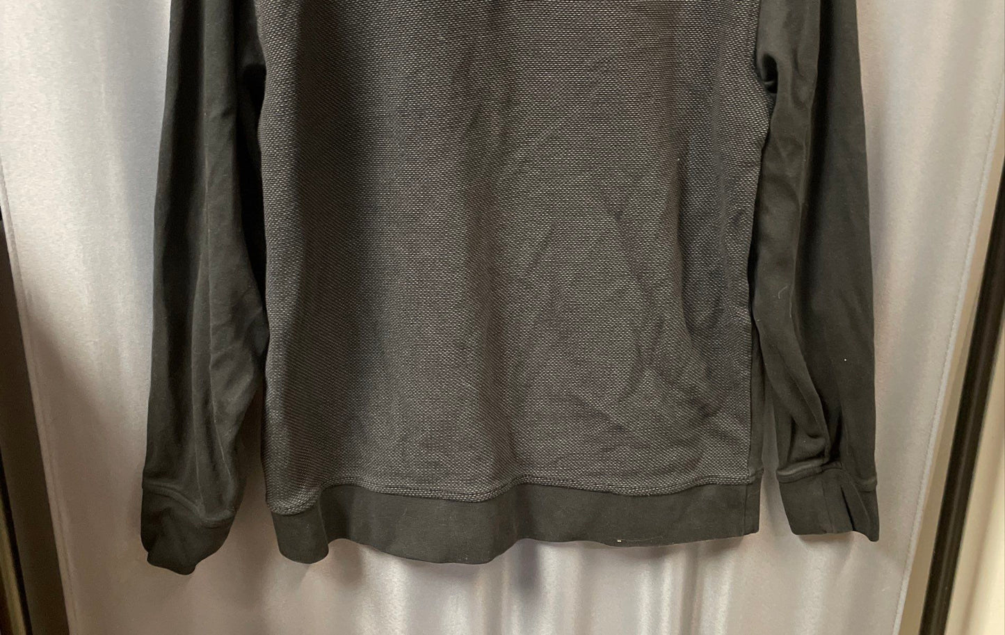 Ted Baker Men's Black 1/4 Zip Pullover Textured Front Mock Neck Sweater Sz L