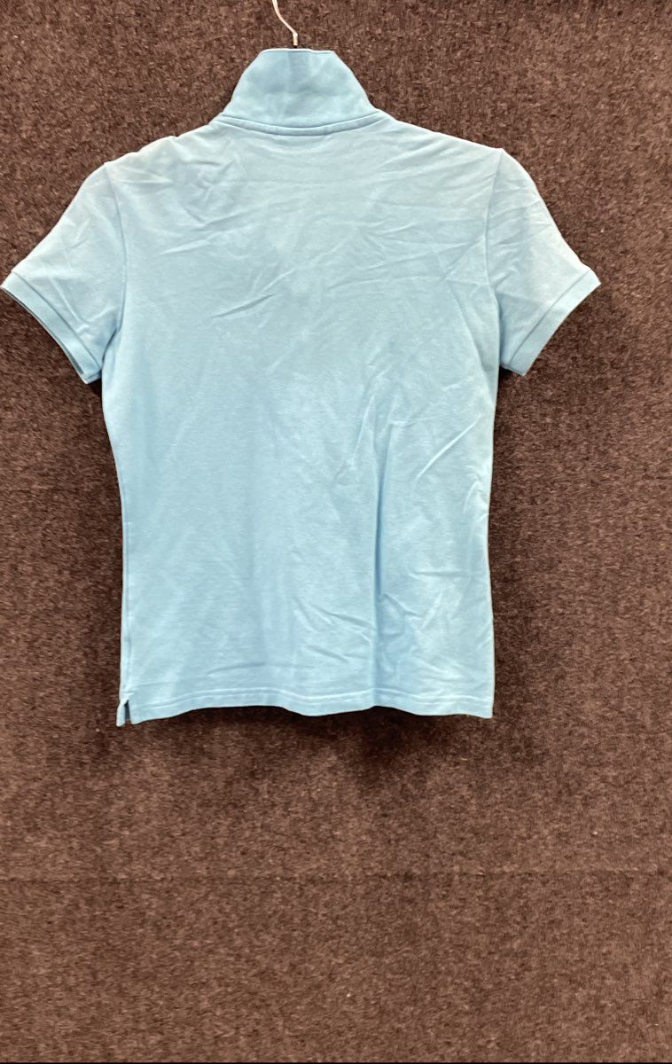 Lacoste Women's 4811L Light Blue Stretch Pique Short Sleeve Polo Shirt Sz 40