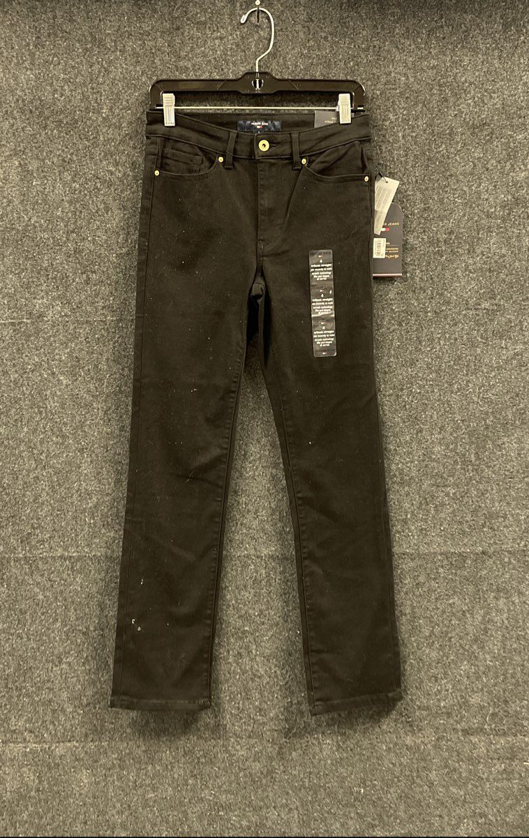 Tommy Hilfiger Women's Black Tribeca Straight Stretch Jeans Sz 4 NWT
