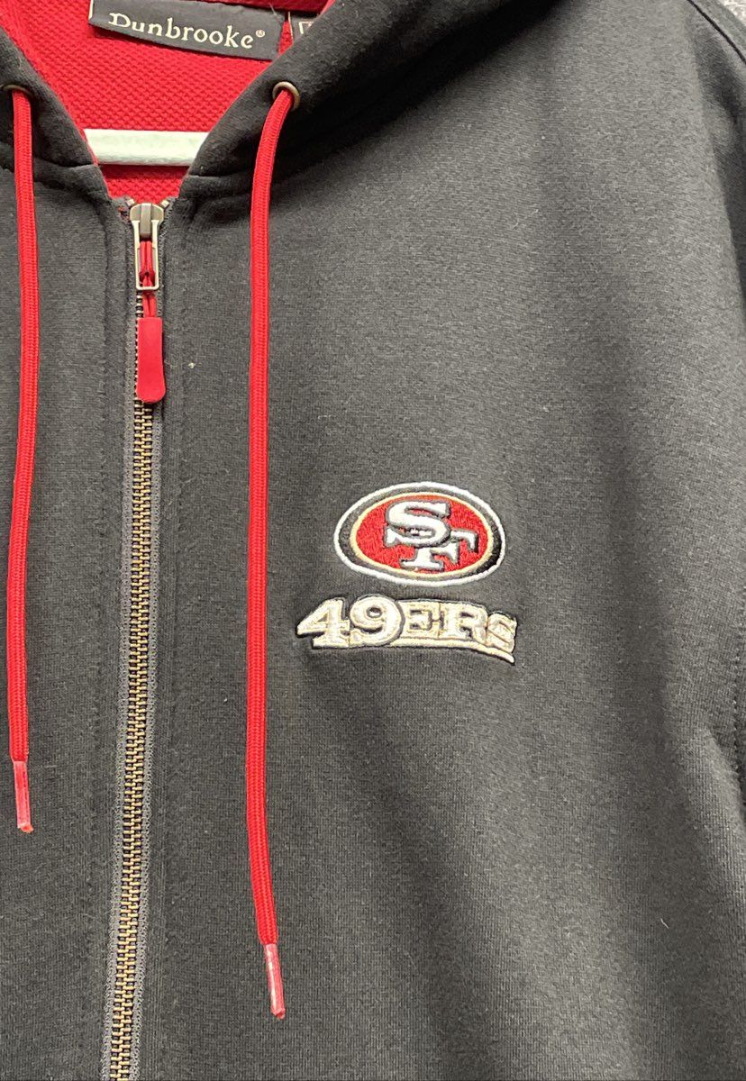 Dunbrooke Men's NFL San Francisco 49ers Black Thermal Full Zip Hoodie Sz M