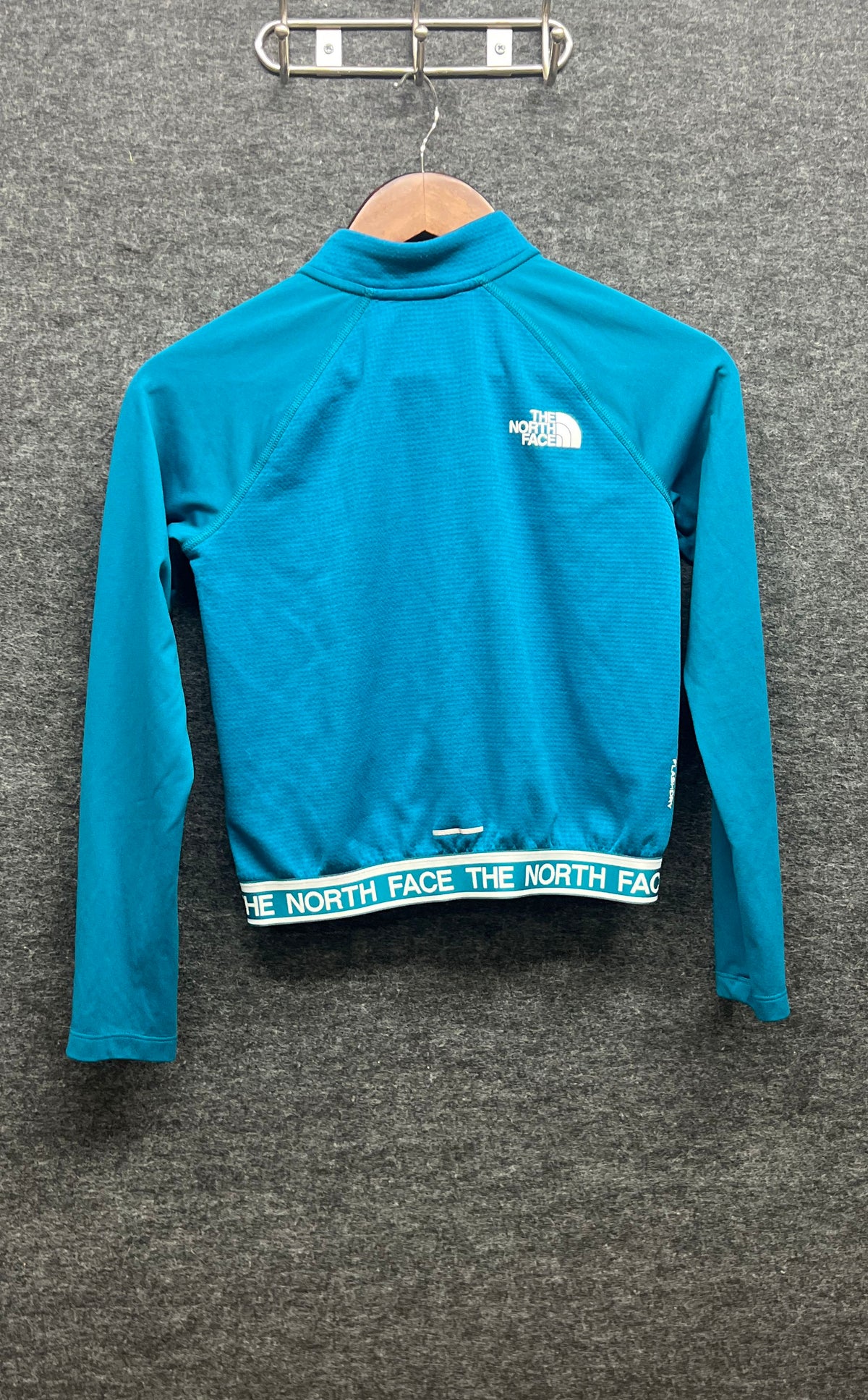 The North Face Girls Teal Blue FlashDry 1/4 Zip Pullover Long Sleeve M 10/12