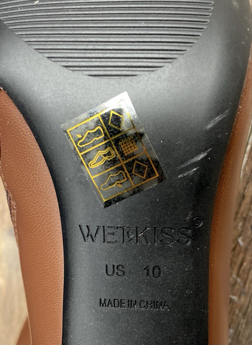 Wet Kiss Brown Over The Knee Thigh High Pointed Toe Boots Women's Size 10