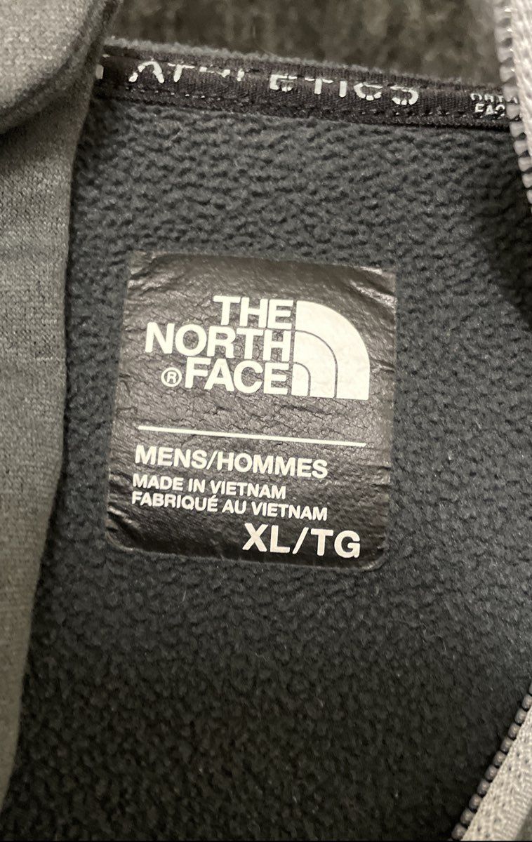 The North Face Men's Dark Gray Athletics Full Zip Hoodie Thumbholes Sz XL