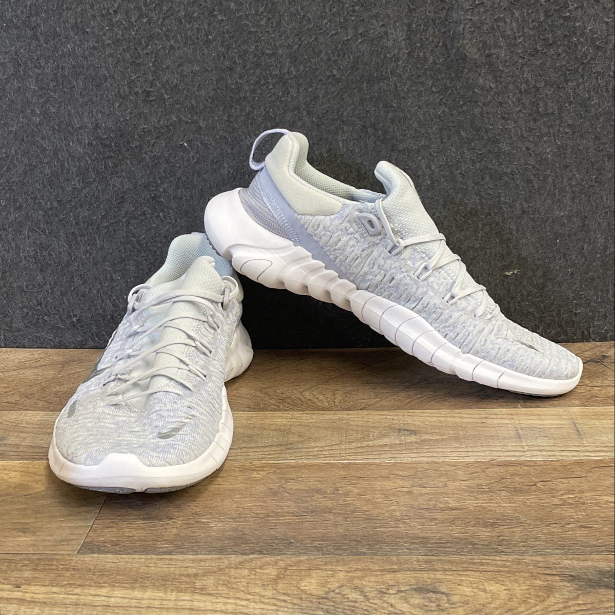 Nike Free Run 5.0 Next Nature Pure Platinum Wolf Grey Womens Size 9.5