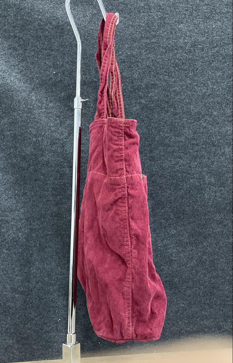 Wrangler Women's Red Corduroy Tote Bag Paisley Lining Front Pockets