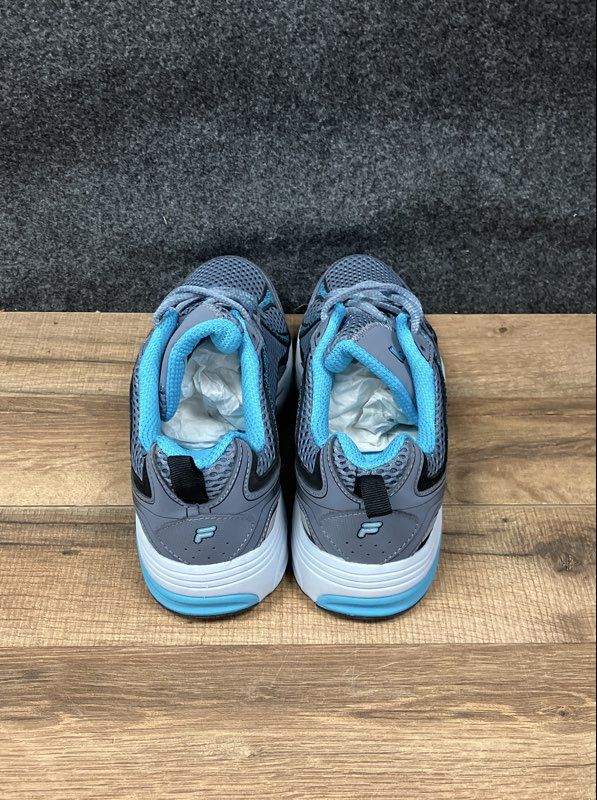 Fila Windshift 15 Grey Blue Athletic Sneakers Womens Running Shoes Size 9.5