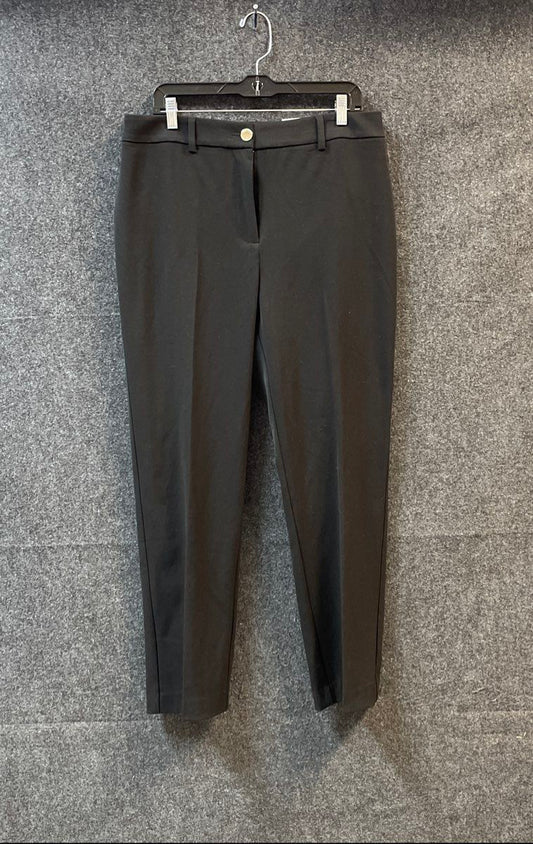 Rafaella Women's The Straight Pants Black High Rise Stretch Trousers Sz 12 NWT