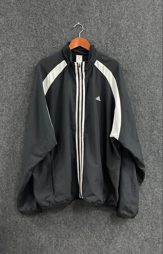 Adidas Men's Climaproof Track Jacket Black White Full Zip Sz 2XL