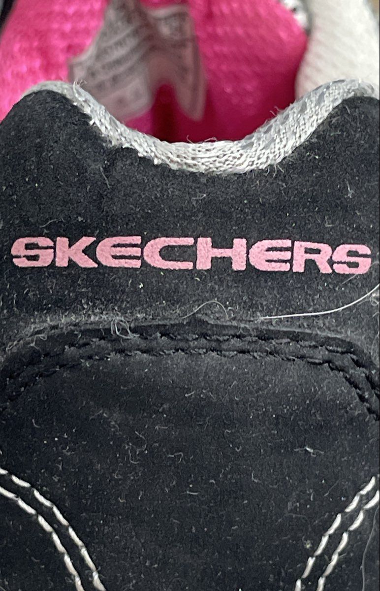 Skechers D'Lites Black Purple Air-Cooled Memory Foam Sneakers Women's Size 6