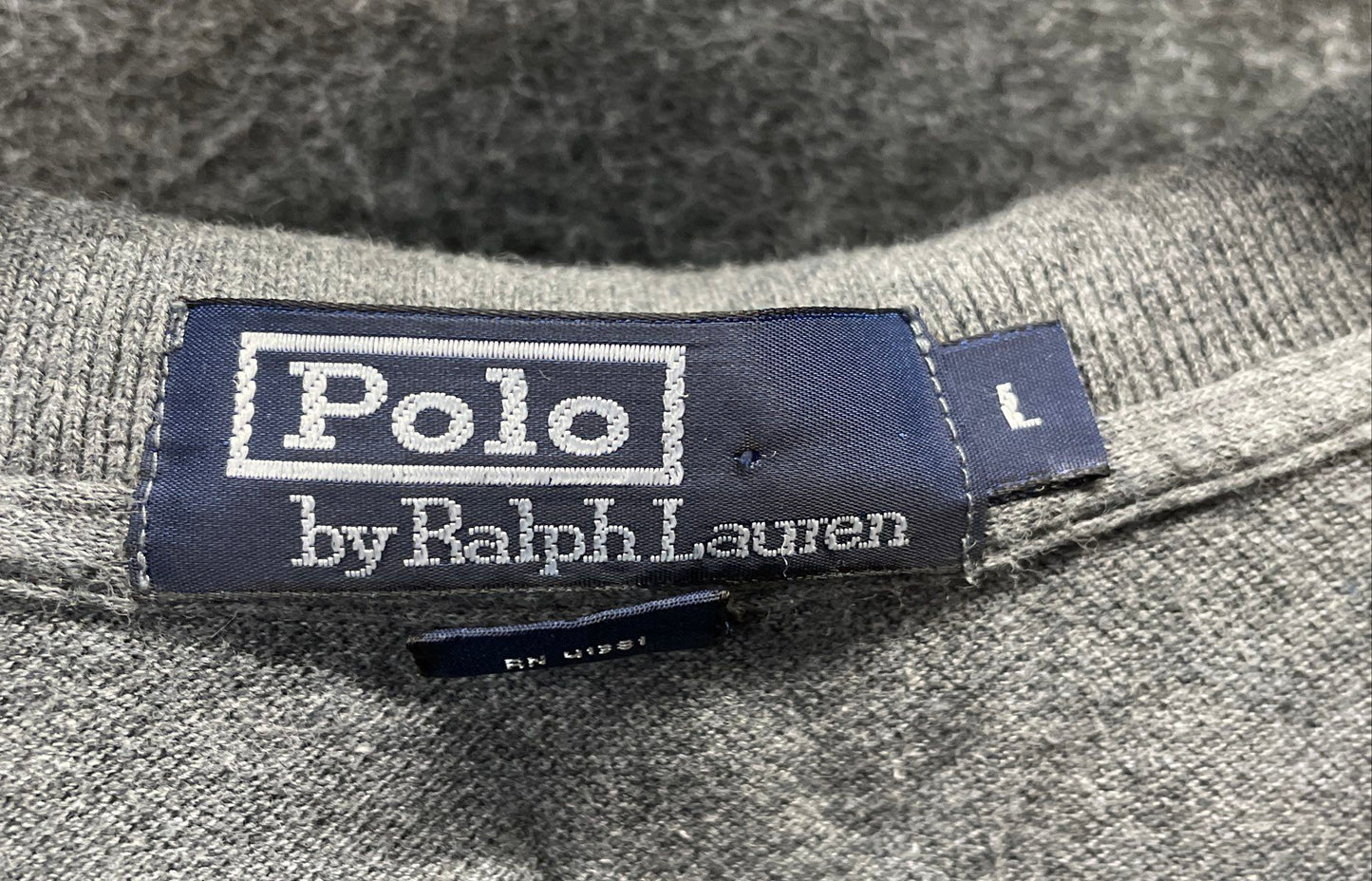 Polo Ralph Lauren Men's Grey Long Sleeve Polo Shirt Embroidered Pony Logo Sz L
