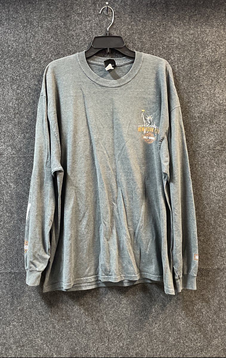 Harley-Davidson New York City Long Sleeve T-Shirt Statue of Liberty Sz 2XL