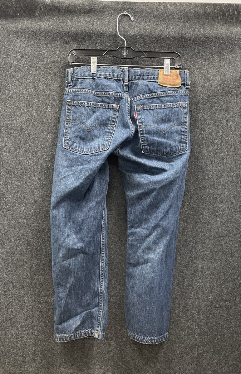 Levi's Boys 505 Regular Fit Jeans Blue Cotton Straight Leg Sz 10 Husky 30x26