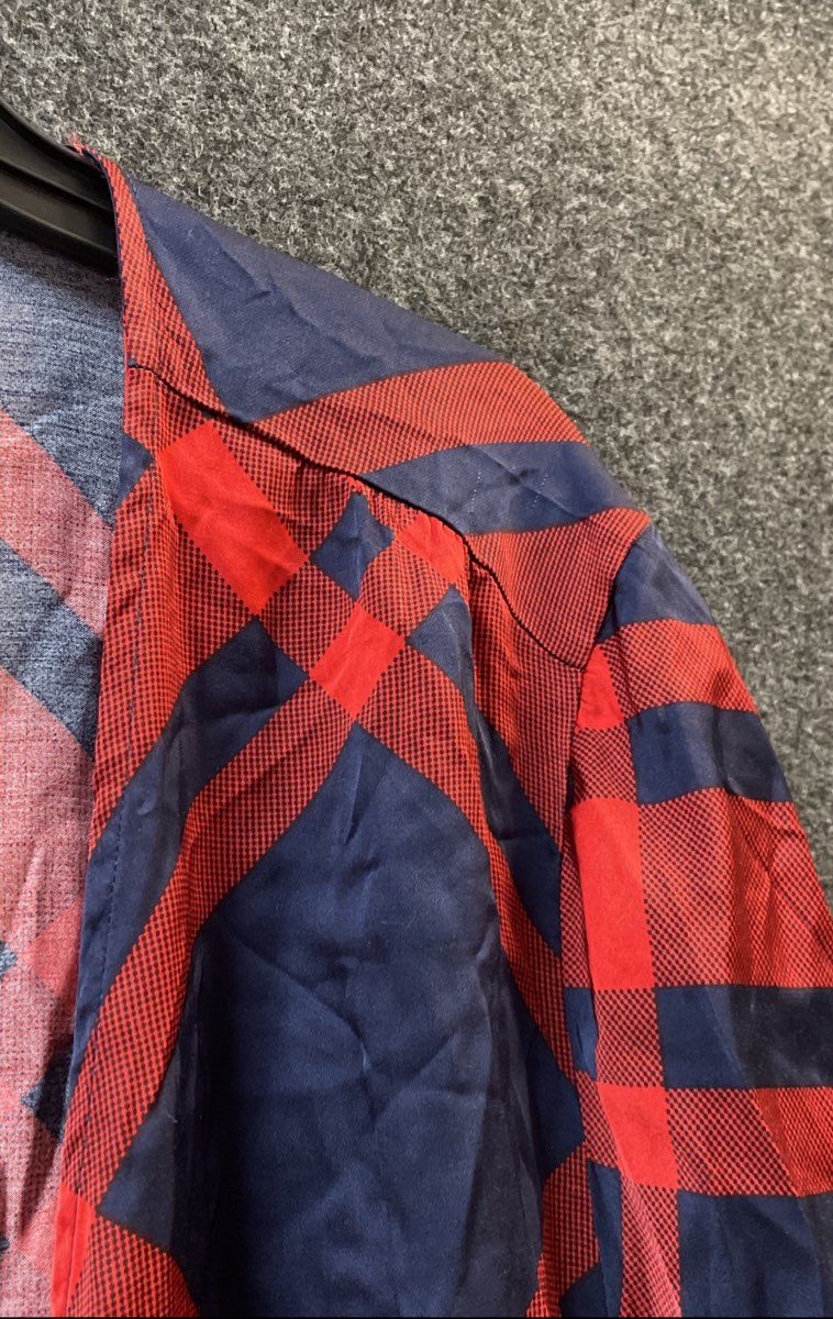 Aerie Women's Red Navy Plaid Viscose Sleepwear Wrap Shirt NWT Sz XL